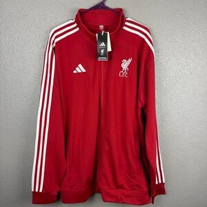 Adidas Liverpool FC DNA Track Top Men’s 2XL Red/White Football Soccer JW7892 NWT